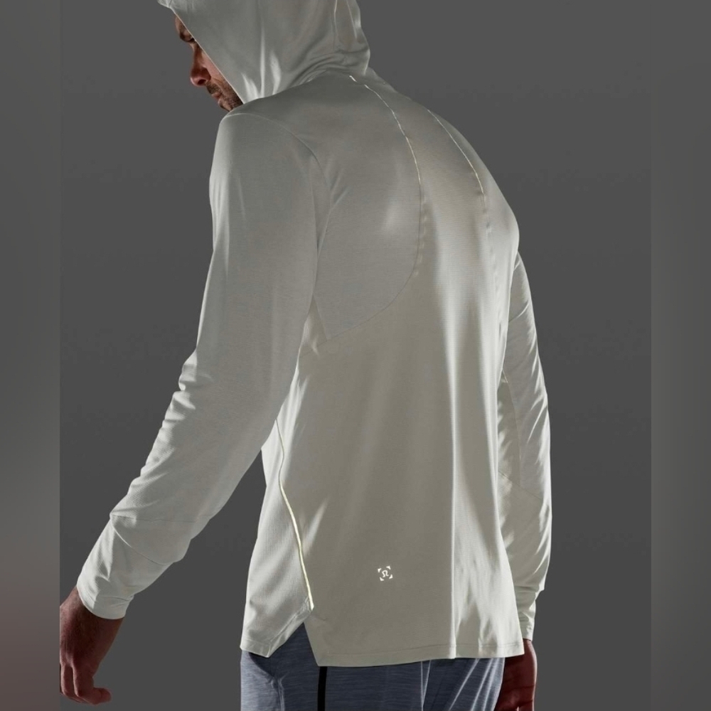 Lululemon Fast and Free Hoodie Heathered Vapor / Vapor Sz L